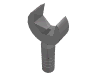 Minifig Tool Open End Wrench - 3-Rib Handle