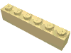 Набор LEGO Brick 1 x 6, Светло-желтый