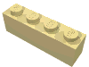 Набор LEGO Brick 1 x 4, Светло-желтый