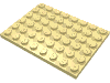 Набор LEGO Plate 6 x 8, Светло-желтый