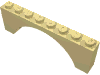 Набор LEGO Brick Arch 1 x 8 x 2, Светло-желтый