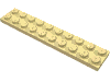 Набор LEGO Plate 2 x 10, Светло-желтый