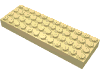 Набор LEGO Brick 4 x 12, Светло-желтый