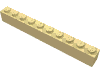 Набор LEGO Brick 1 x 10, Светло-желтый
