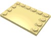 Набор LEGO Tile Special 4 x 6 with Studs on Edges, Светло-желтый