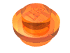 Набор LEGO Plate Round 1 x 1 with Solid Stud, Прозрачный оранжевый