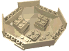 Набор LEGO Cockpit 10 x 10 x 4 Octagonal, Tan