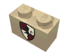 Набор LEGO Brick  1 x  2 with Black Lion on Red/Gold Shield Print, Tan