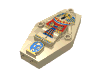 Набор LEGO Container Minifig Coffin Lid with Mummy Relief with Print, Tan