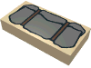Tile 1 x 2 with Dark Bluish Gray Bedroll Print
