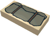 Набор LEGO Tile 1 x 2 with Dark Gray Bedroll Print, Tan