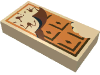 Набор LEGO Tile  1 x  2 with Chocolate Bar Print, Tan