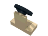 Набор LEGO Vehicle Steering Stand 1 x 2 with Black Steering Wheel, Tan