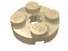 Набор LEGO Plate, Round 2 x 2 with Axle Hole Type 2 (X Opening), Tan