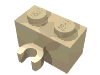 Набор LEGO Brick Special 1 x 2 with Vertical Clip [Open O Clip], Tan