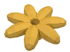 Набор LEGO Friends Accessories Flower with 7 Thin Petals and Pin, Bright Light Orange