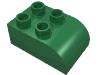 Набор LEGO Brick 2 x 3 with Curved Top, Зеленый
