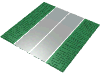 Набор LEGO Baseplate 32 x 32 Road 7-Stud Straight with Runway Narrow Print, Зеленый