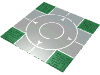 Набор LEGO Baseplate 32 x 32 Road 7-Stud Crossroads w/ Runway Narrow Patt., Зеленый