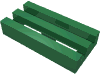 Набор LEGO Tile Special 1 x 2 Grille without Bottom Groove, Зеленый