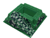 Набор LEGO Baseplate Raised 32 x 32 with Ramp and Pit, Rocks Black/Gray Print [6082], Зеленый