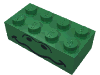 Набор LEGO Brick 2 x 4 with Wavy Mouth and Eyes Print, Зеленый