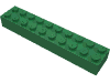 Набор LEGO Brick 2 x 10, Зеленый