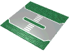 Набор LEGO Baseplate 32 x 32 Island with White Lines and Crosswalk Print, Зеленый