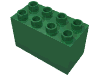 Набор LEGO Duplo, Brick 2 x 4 x 2, Зеленый