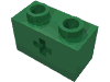 Набор LEGO Technic Brick 1 x 2 with Axle Hole Type 1, Зеленый