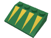 Набор LEGO Slope 33В° 3 x 4 with Yellow Triangles Print, Зеленый