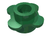 Набор LEGO Plate Round 1 x 1 with Flower Edge [4 Petals], Зеленый