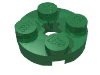 Набор LEGO Plate, Round 2 x 2 with Axle Hole Type 2 (X Opening), Зеленый