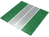 Набор LEGO Baseplate Road 32 x 32 9-Stud Straight with Runway Print, Зеленый