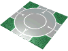 Набор LEGO Baseplate 32 x 32 Road 9-Stud Landing Pad with Runway Print, Зеленый
