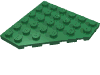 Набор LEGO Wedge Plate 6 x 6 Cut Corner, Зеленый