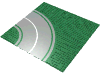 Набор LEGO Baseplate Road 32 x 32 8-Stud Curve with Road Print [6321 / 9370], Зеленый
