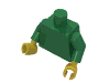 Набор LEGO Torso Plain / White Arms / Yellow Hands, Зеленый