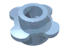 Набор LEGO Plate Round 1 x 1 with Flower Edge [4 Petals], Bright Light Blue