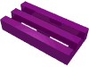 Набор LEGO Tile Special 1 x 2 Grille with Bottom Groove, Фиолетовый