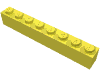 Набор LEGO Brick 1 x 8, Bright Light Yellow