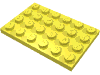 Набор LEGO Plate 4 x 6, Bright Light Yellow