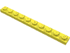 Набор LEGO Plate 1 x 10, Bright Light Yellow