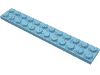 Набор LEGO Plate 2 x 12, Небесно-голубой