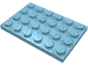 Набор LEGO Plate 4 x 6, Небесно-голубой