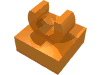 Набор LEGO Tile Special 1 x 1 with Clip with Rounded Edges, Оранжевый