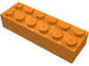 Набор LEGO Brick 2 x 6, Оранжевый