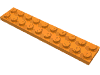 Набор LEGO Plate 2 x 10, Оранжевый