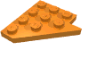 Набор LEGO Wedge Plate 4 x 4 Wing Left, Оранжевый