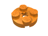 Набор LEGO Plate Round 2 x 2 with Axle Hole [Undetermined Type], Оранжевый